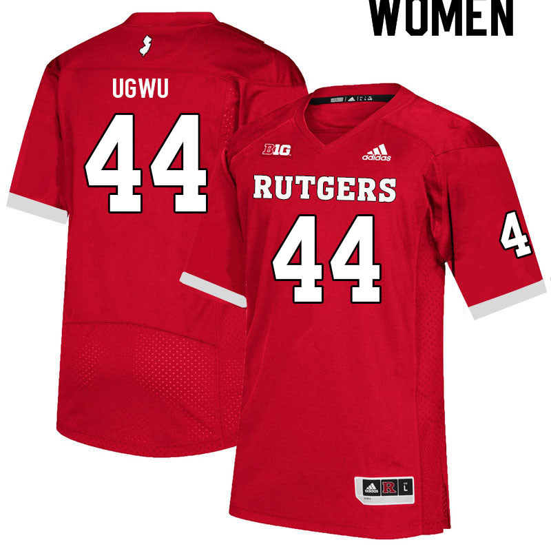 Women #44 Brian Ugwu Rutgers Scarlet Knights College Football Jerseys Sale-Scarlet - Click Image to Close